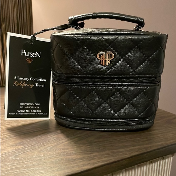 PurseN Bags Pursen Black Quilted Travel Case Poshmark